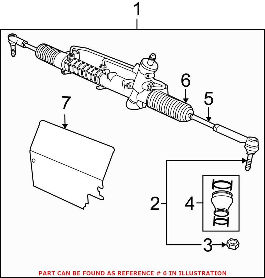 SAAB Tie Rod Boot - Front Inner 93191675